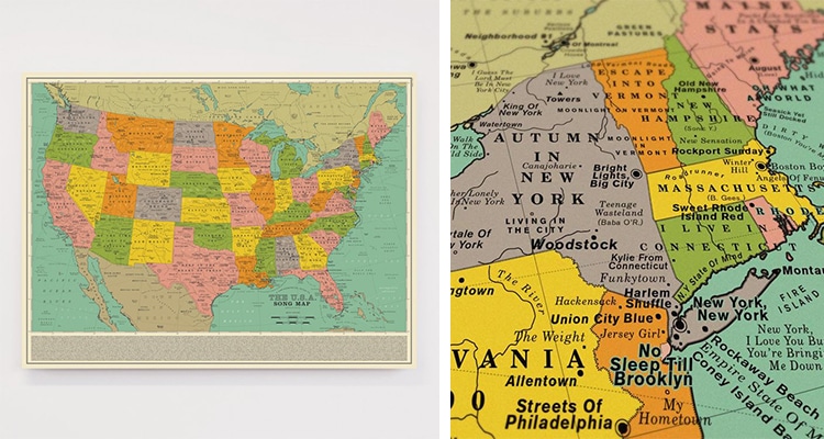 Poster chansons États-Unis